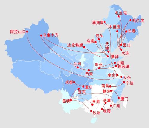 上海集装箱海运航线